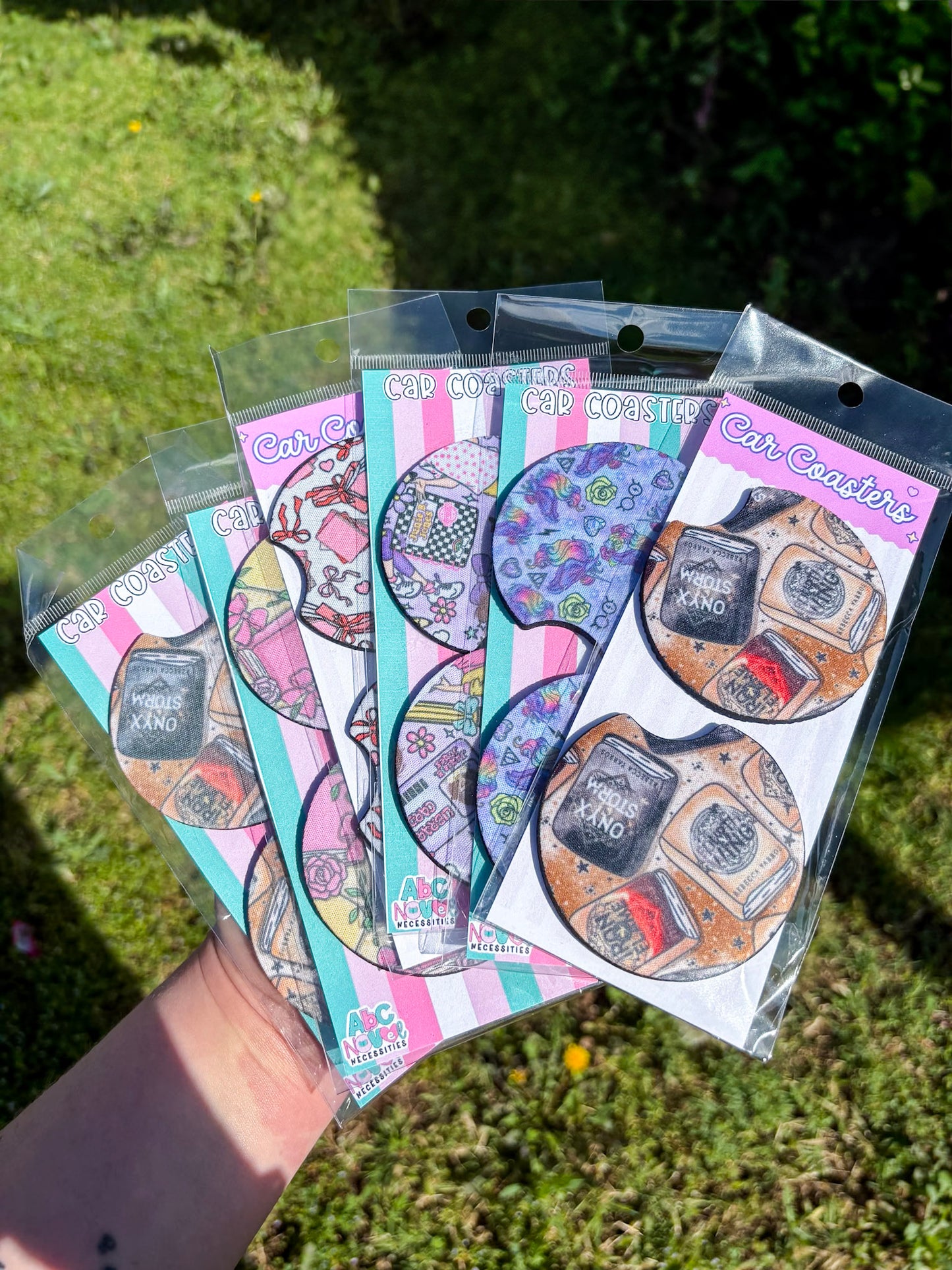 Book themed Car Coaster Set - Mystery Bookish Themed