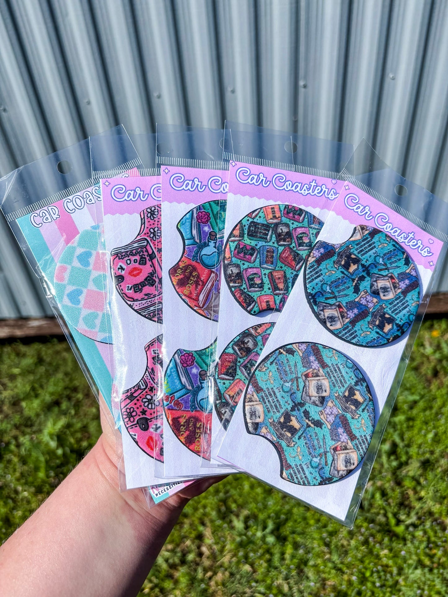 Book themed Car Coaster Set - Mystery Bookish Themed